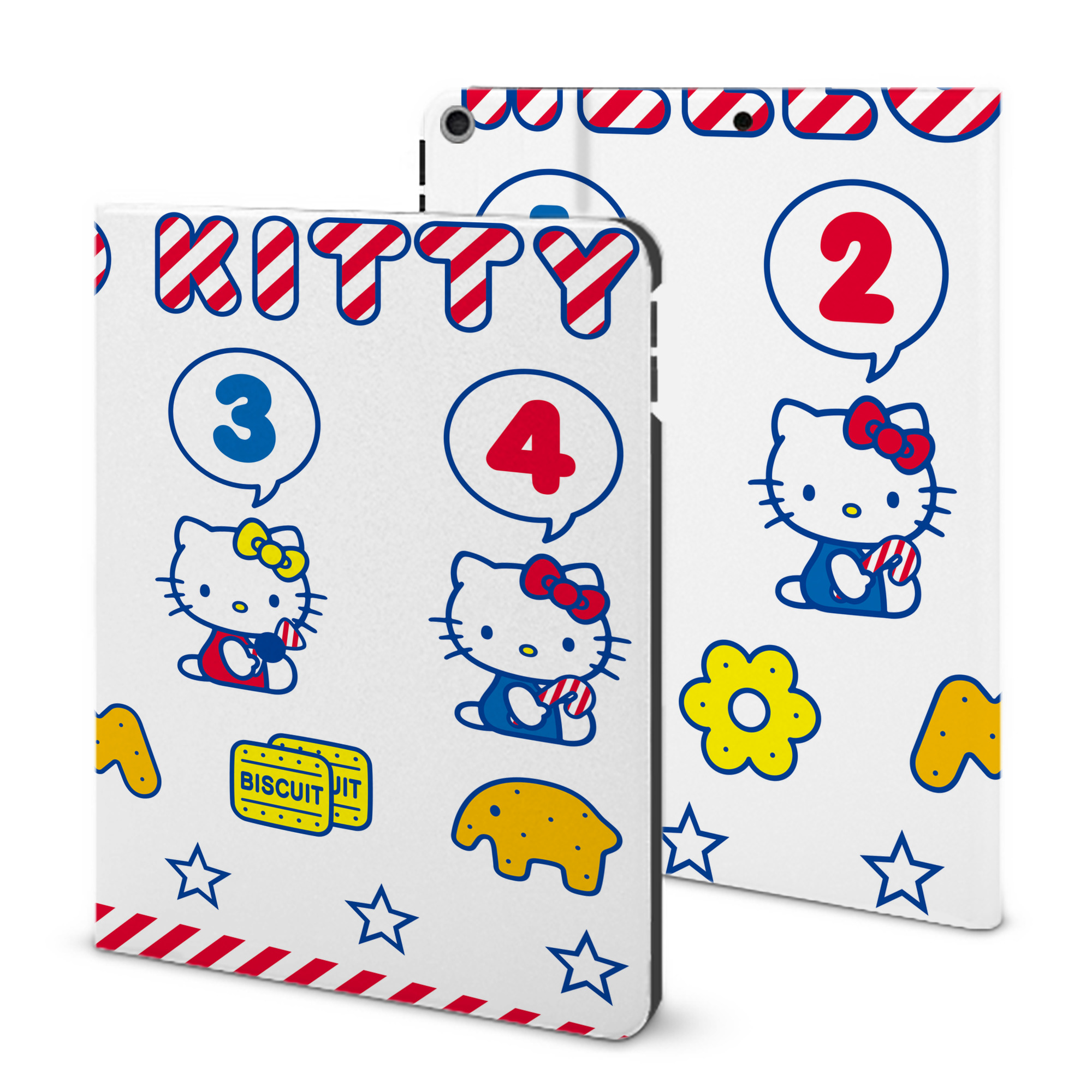 （画像用） Hello Kitty ハローキティ IPad ケース ブック型 PUレザー TPU 耐衝撃 軽量 薄型 ペン収納なし 全面保護 IPad 各モデル対応